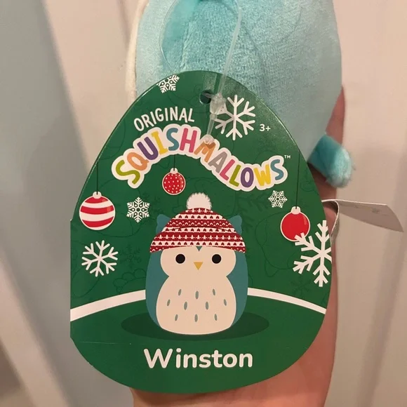Squishmallows Christmas Beanie Winston The Owl 4” - Picture 4 of 5